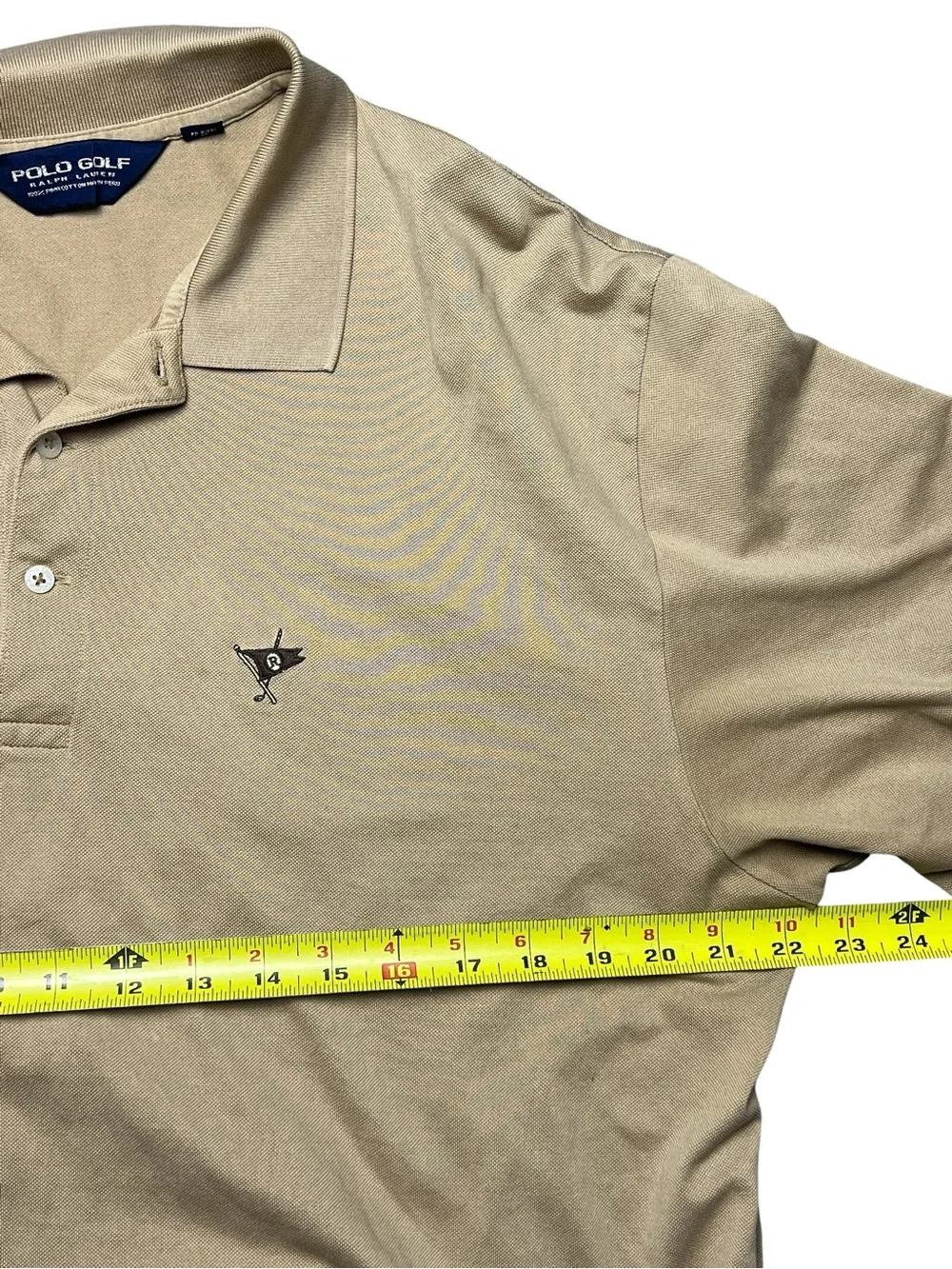 Polo Golf Ralph Lauren Beige Cotton Polo Shirt Men’s XL Classic Preppy Golfcore